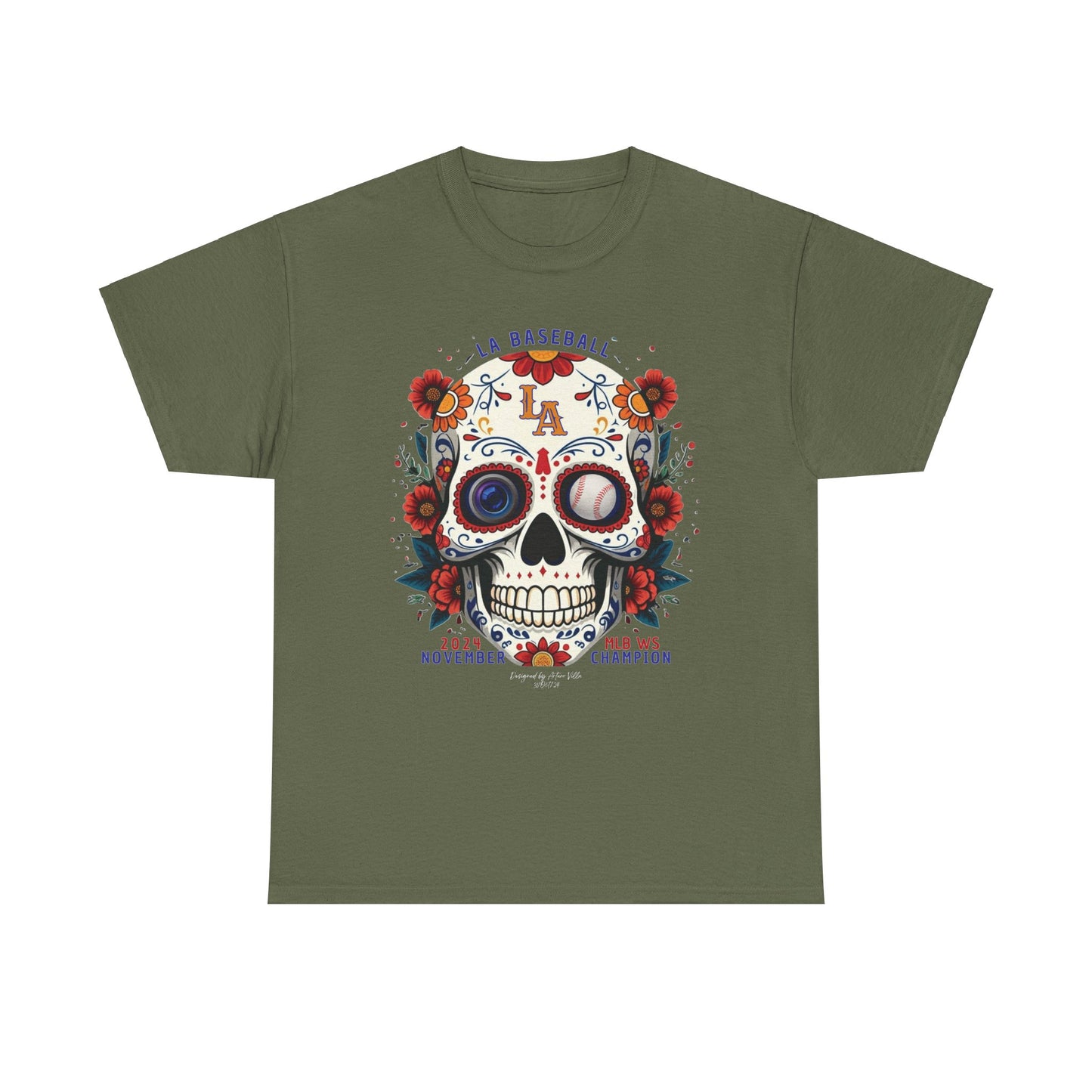 Show your Dodgers pride ⚾️ with our new Día 🌟 de los Dodgers skull tee! ☠️!